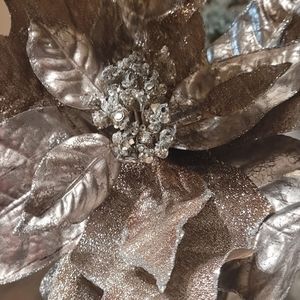 Katherine's Collections NEW Silver Pointsettas box of 6